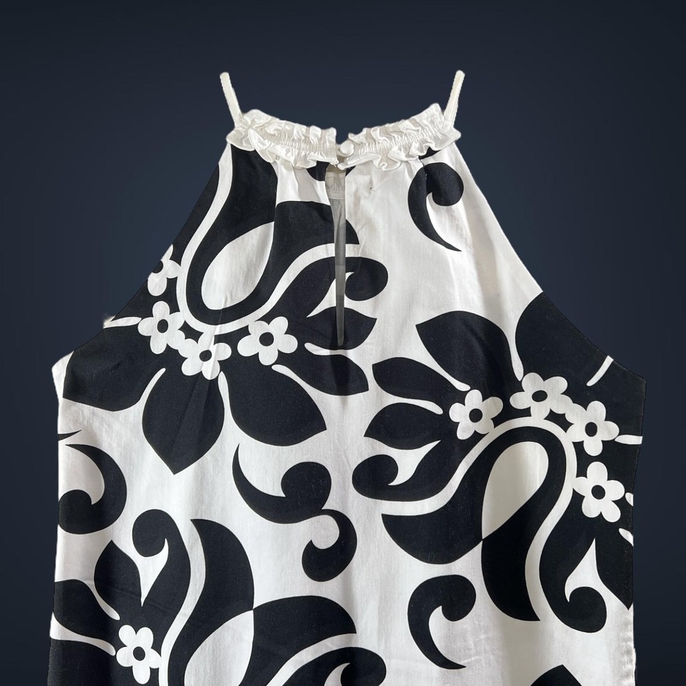 Signature London Dress Womens 10 Floral Halter Sleeveless Sundress Summer Casual - Picture 6 of 9